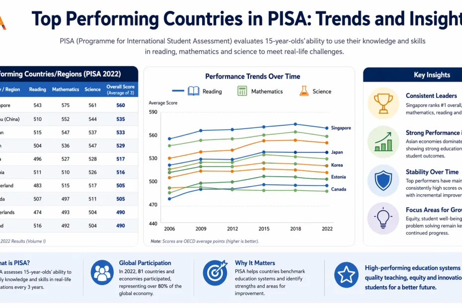 Top Performing Countries in PISA Trends and Insights