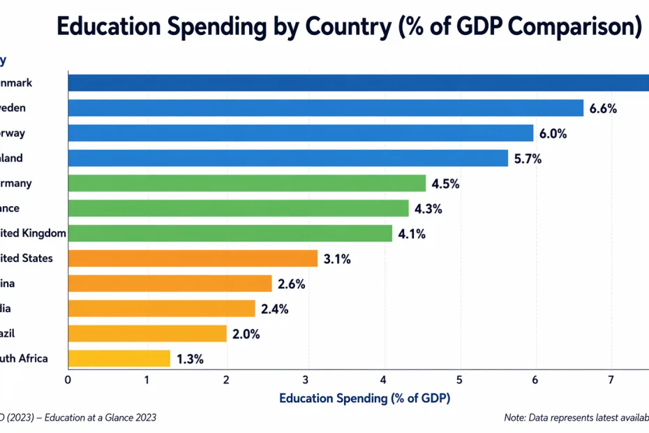 Education Spending by Country (% of GDP Comparison)