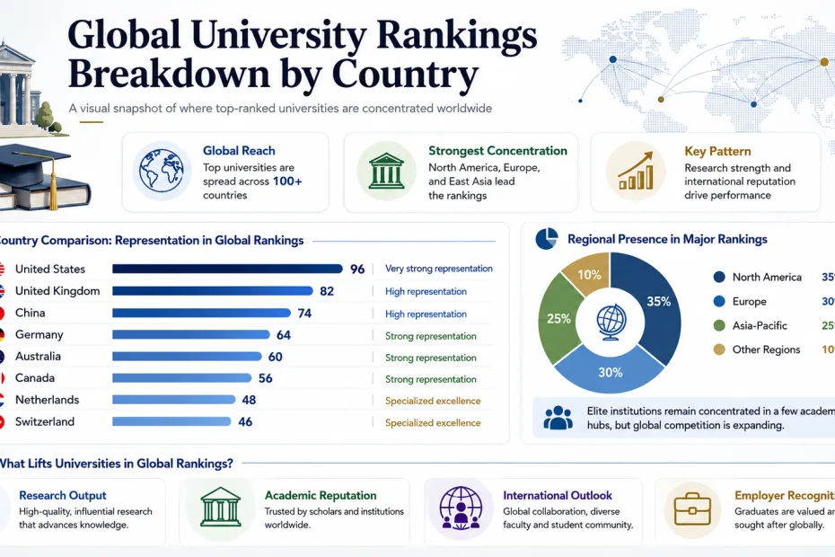 Global University Rankings Breakdown by Country