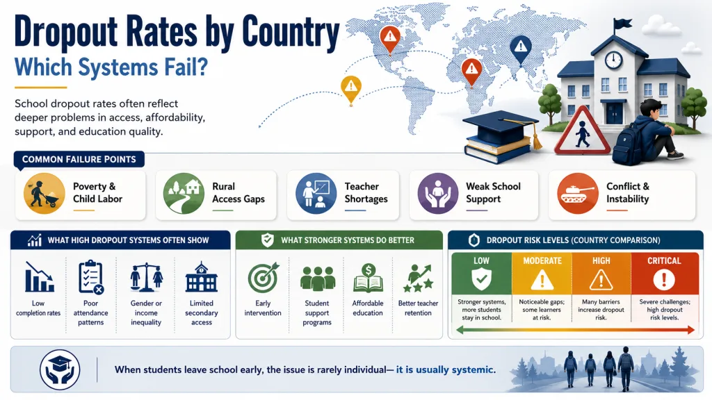 Dropout Rates by Country Which Systems Fail