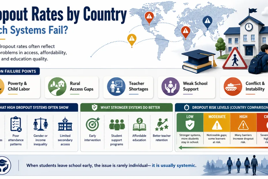 Dropout Rates by Country Which Systems Fail