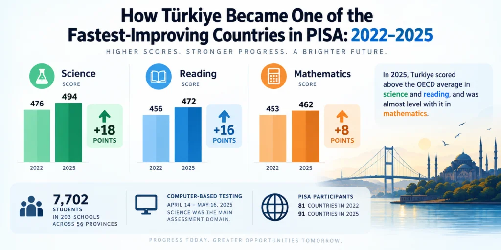 How Türkiye Became One of the Fastest-Improving Countries in PISA 2022–2025